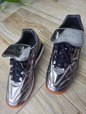 RIHANNA x PUMA Fenty Avanti C Metallic Aged Silver Sneakers